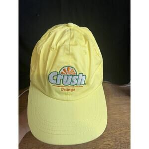 Orange Crush Soda Pop Drink Cap Strap Back Hat Cool Yellow CultureFly Adjustable
